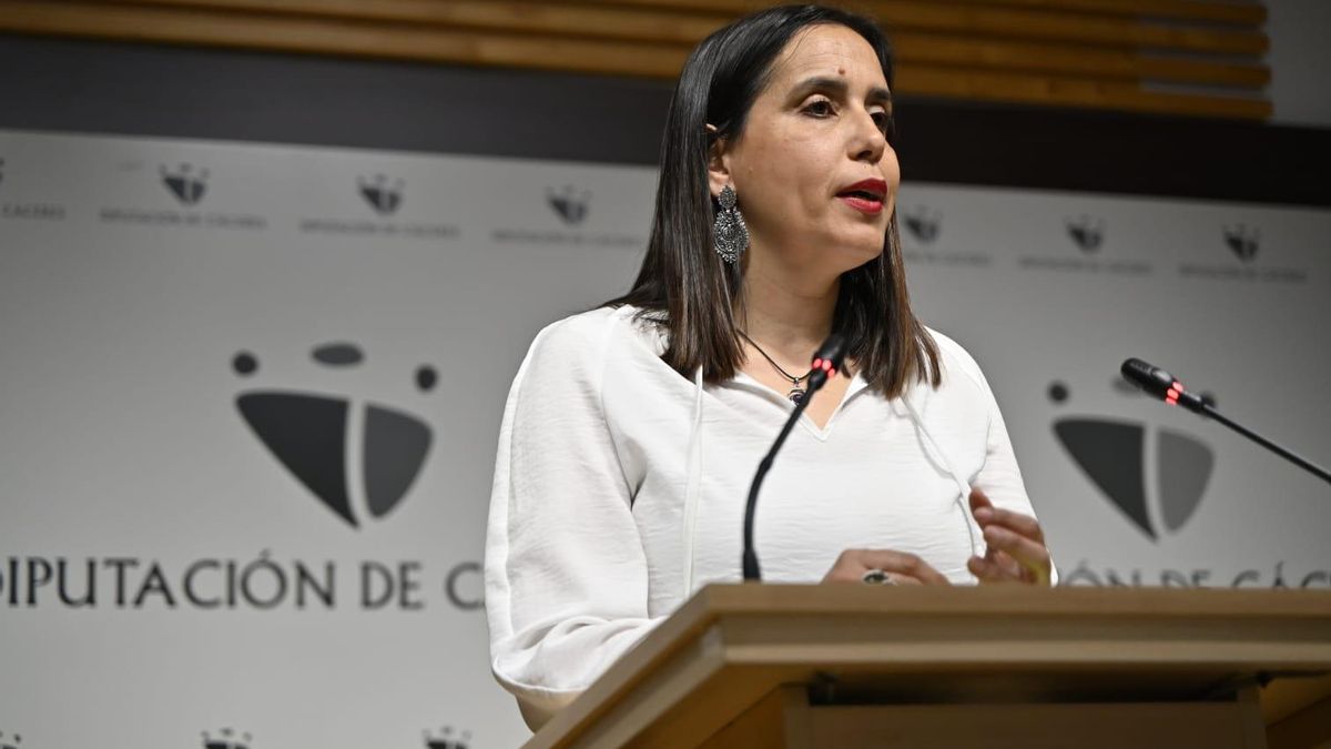 Angélica García, diputada de Transición Ecológica, en la rueda de prensa de la convocatoria de las subvenciones para constituir comunidades energéticas.