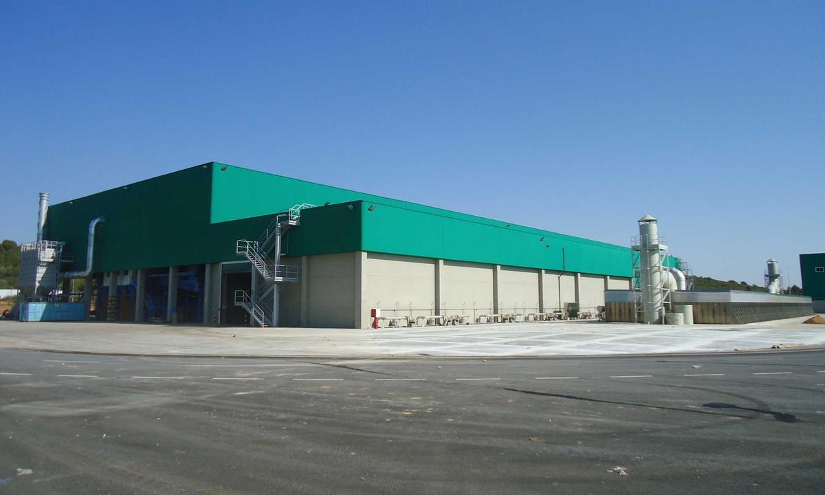 Imagen de la planta de tratamiento de residuos de Cervera del Maestre.