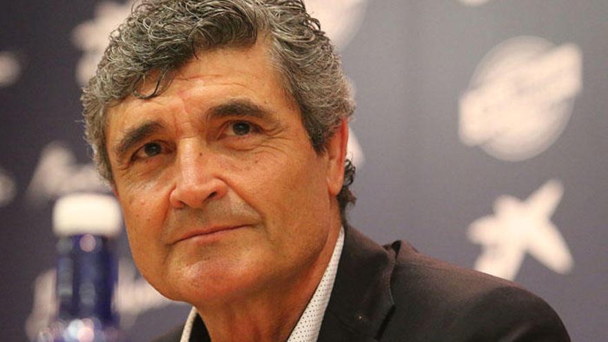 Juande Ramos, en la sala de prensa del Ciudad de Málaga.