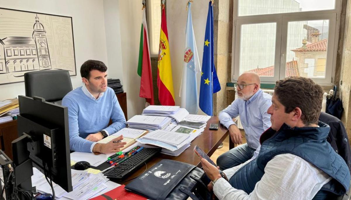 Louzao, Durán y Ruibal, durante su reunión.