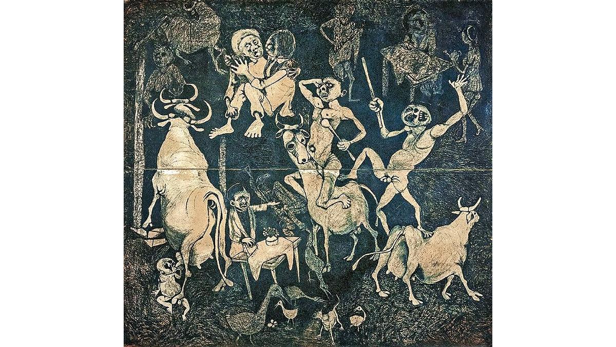 ‘African Guernica’, obra de Dumile Feni de 1967.