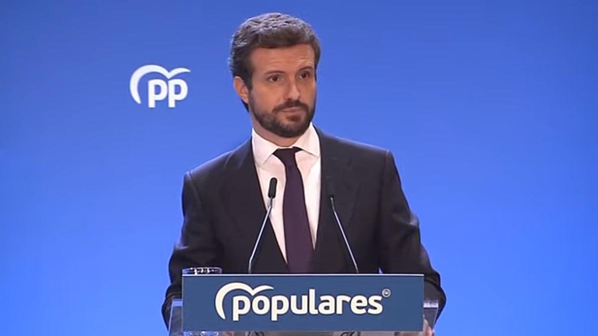 Pablo Casado, en la junta directiva nacional del PP.
