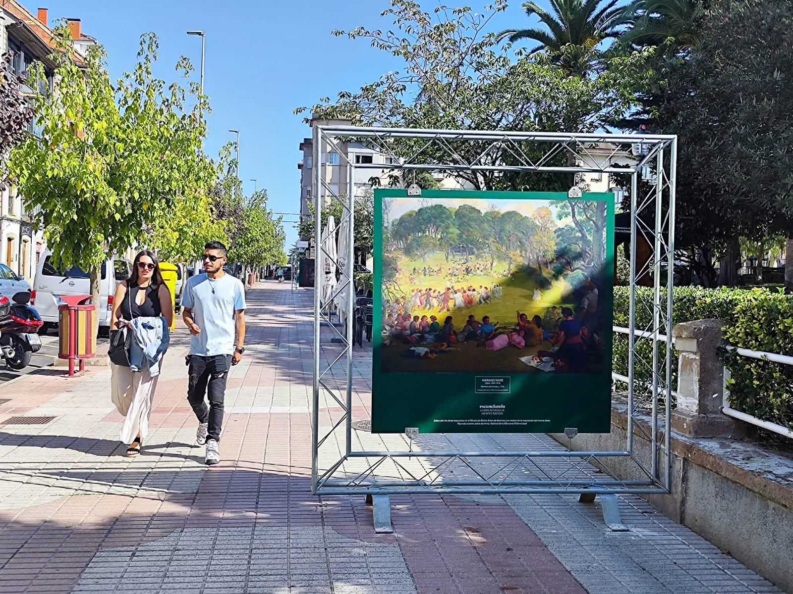 La sidra a través del arte: así es la exposición que toma las calles de Villaviciosa