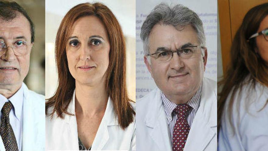 De izquierda a derecha los doctores Brugarolas, Cañón, Farré y Javaloyes