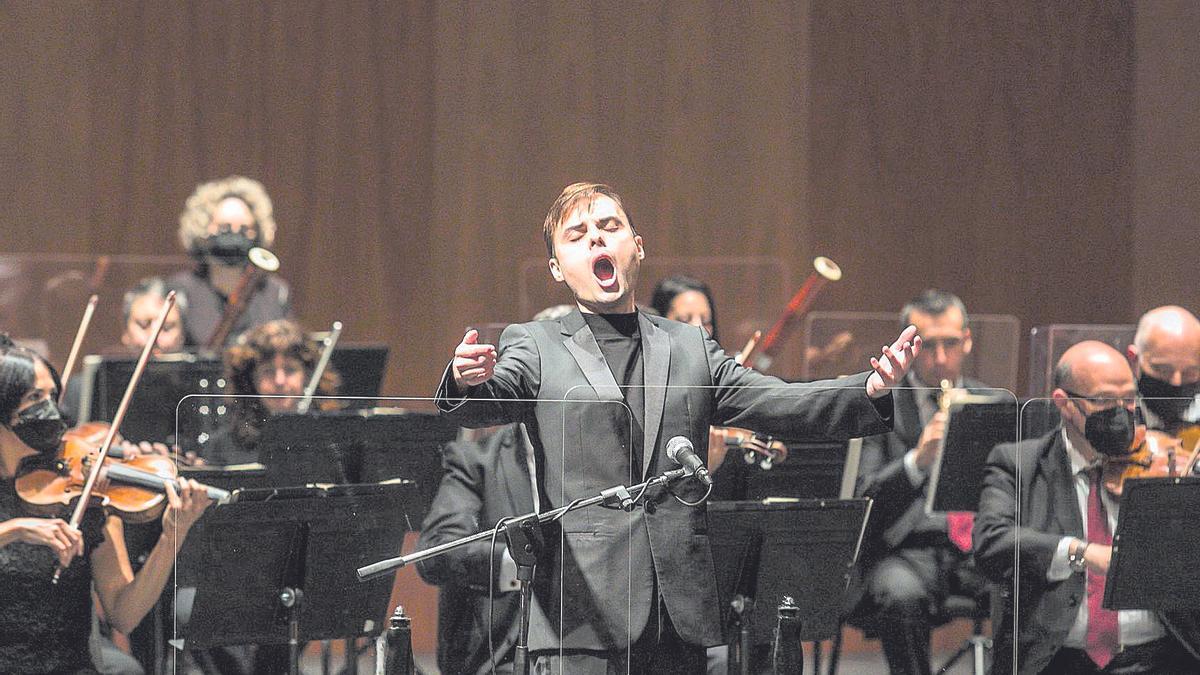 Pablo García-López, durante una actuación con la Orquesta de Córdoba.