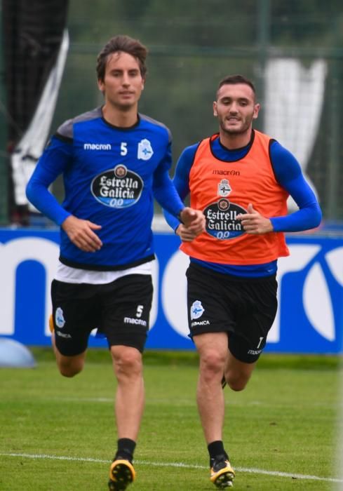 Lucas ya entrena con el grupo tras volver al Dépor