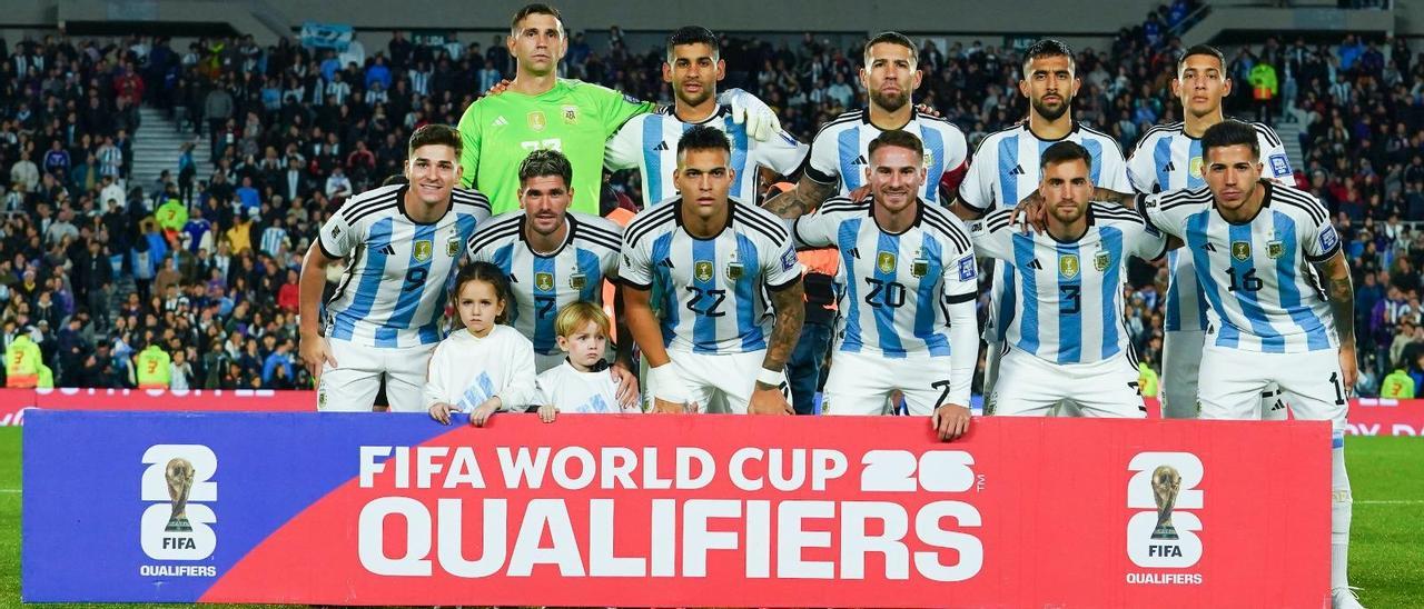 Once de Argentina en uno de sus últimos partidos de clasificación para el Mundial de 2026