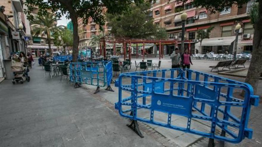 Estado que presentaba ayer la plaza de Altabix.