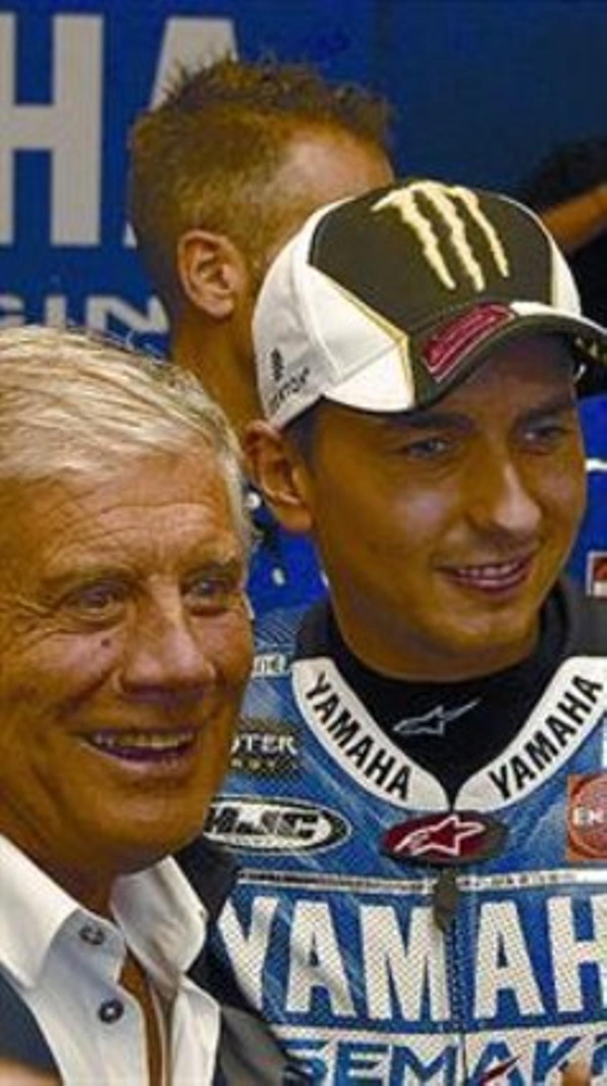 Agostini i Lorenzo, ahir a Jerez. Agostini i Lorenzo, ahir a Jerez.
