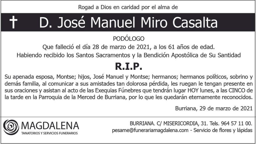 D. José Manuel Miro Casalta