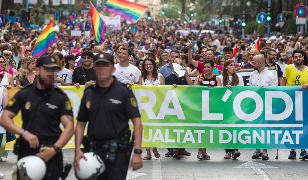 Alicante ondea la bandera del Orgullo LGTBI