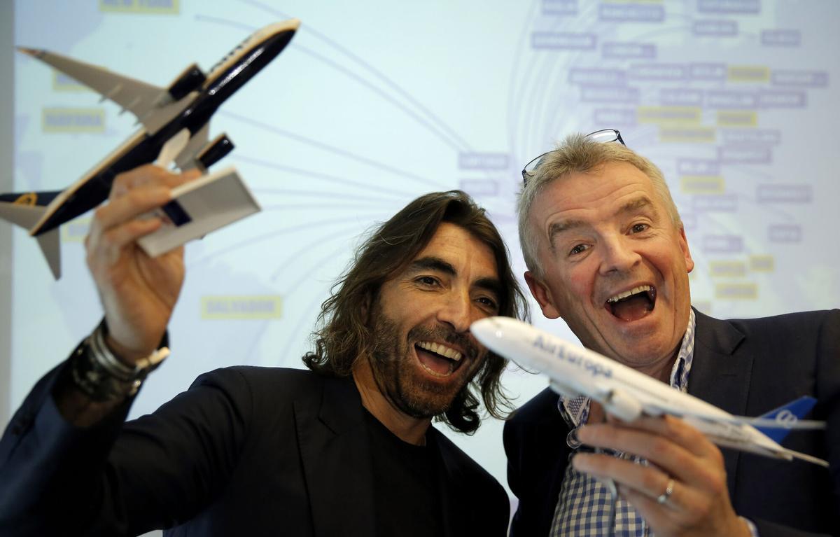 Michael OLeary, presidente de Ryanair, y Javier Hidalgo, Globalia