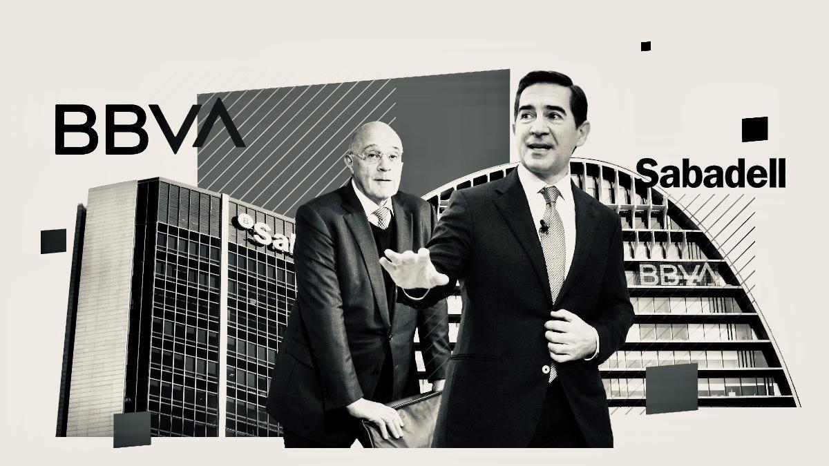 Josep Oliu, presidente de Banco Sabadell, y Carlos Torres Vila, presidente del BBVA