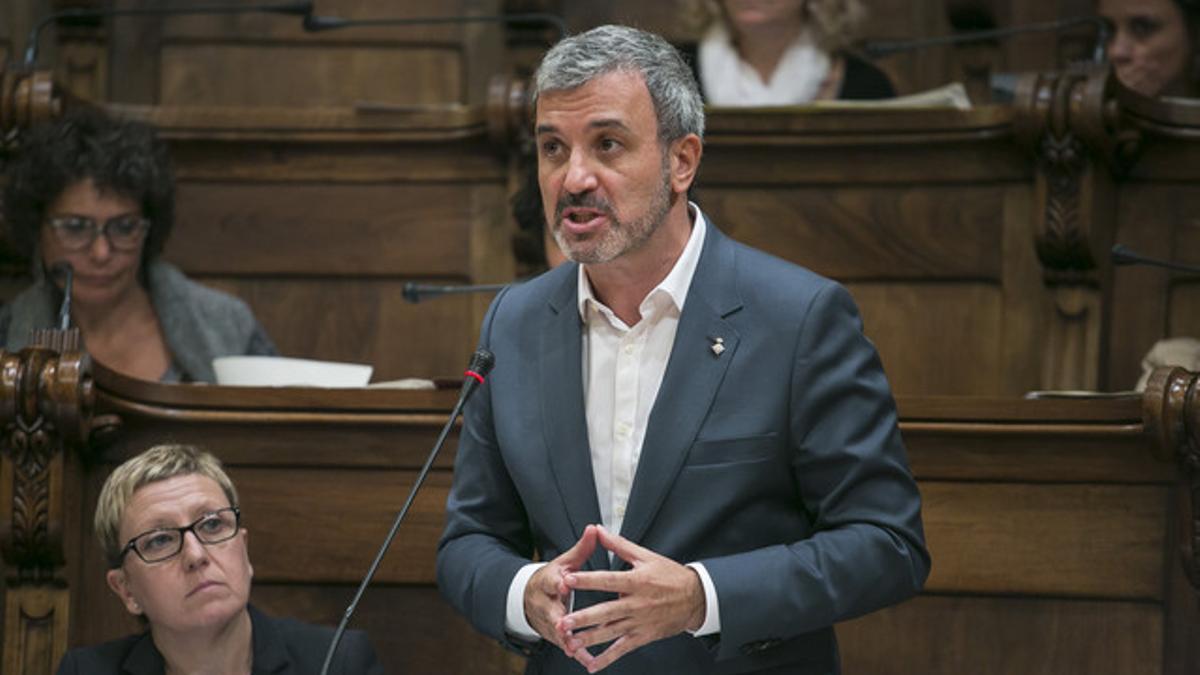 El concejal del PSC en Barcelona Jaume Collboni, en el primer pleno ordinario celebrado el pasado 2 de octubre.