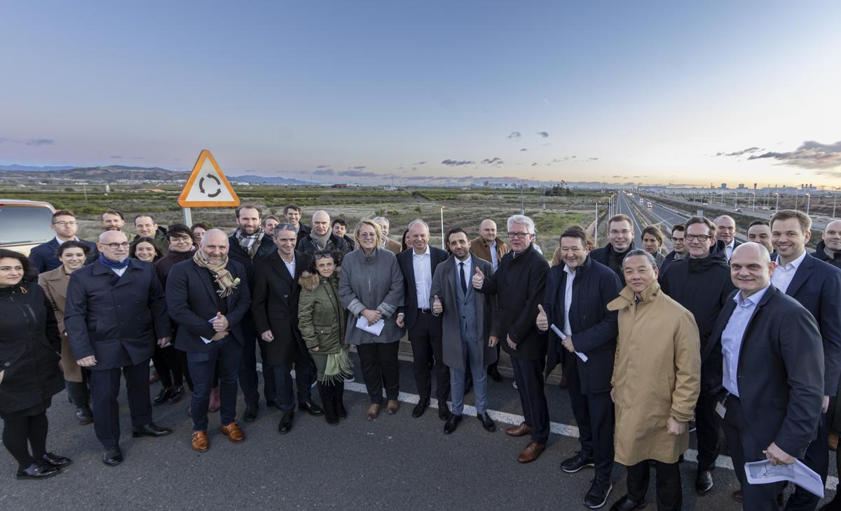 Visita a los terrenos en los que se construirá la gigafactoría de PowerCo en Sagunto