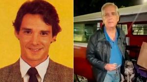 Alejando Landero hace años y ahora.