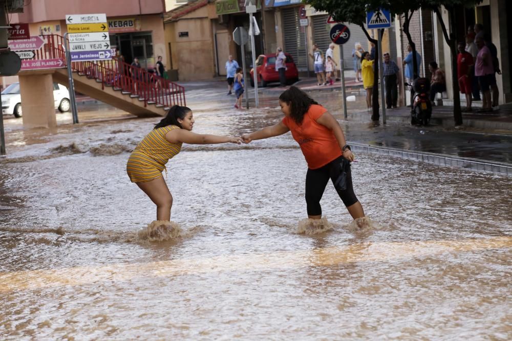 Imágenes de la lluvia en Murcia