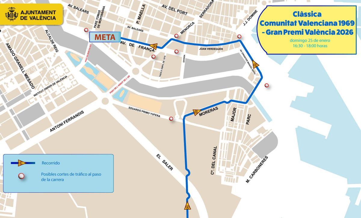 Cortes de tráfico por la Clàssica Comunitat Valenciana