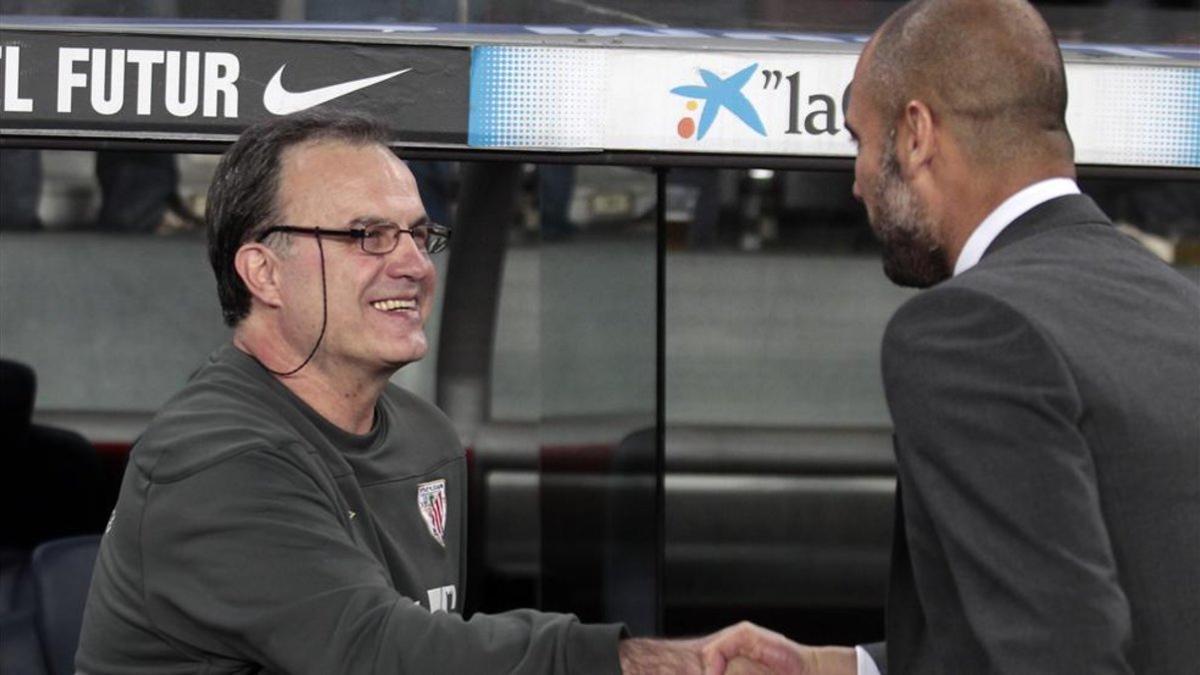 Bielsa y Guardiola mantienen una gran relación