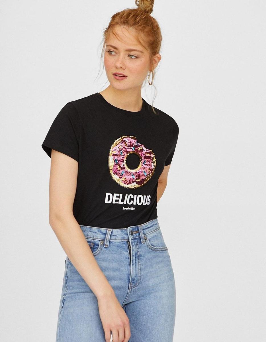 Camiseta donut de lentejuelas (Precio: 7,99 euros)