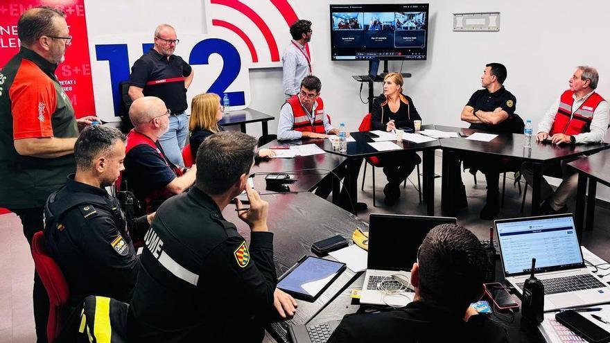 Mazón y Torres en una reunión del CECOPI en Valencia