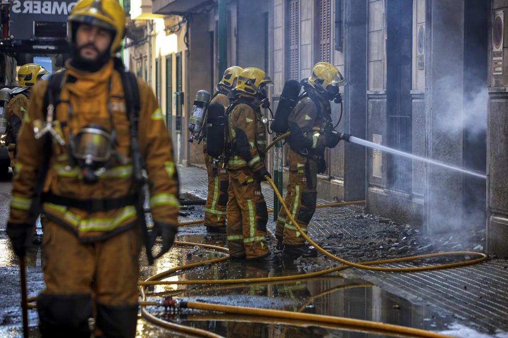 Brand in einer Garage in Palma