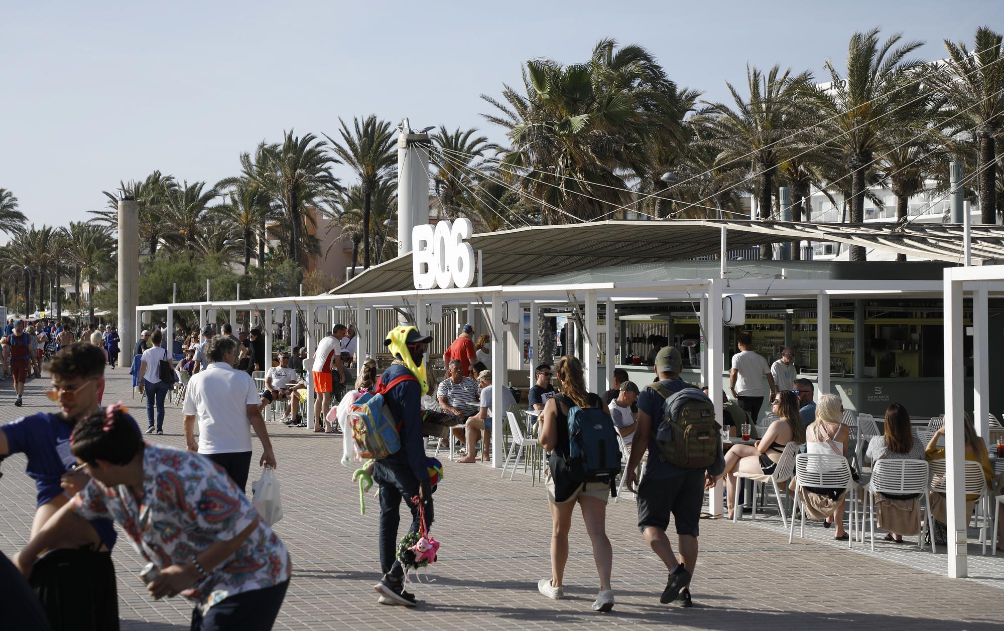 Sonne, Bier und Baden: So sieht es derzeit an der Playa de Palma auf Mallorca aus