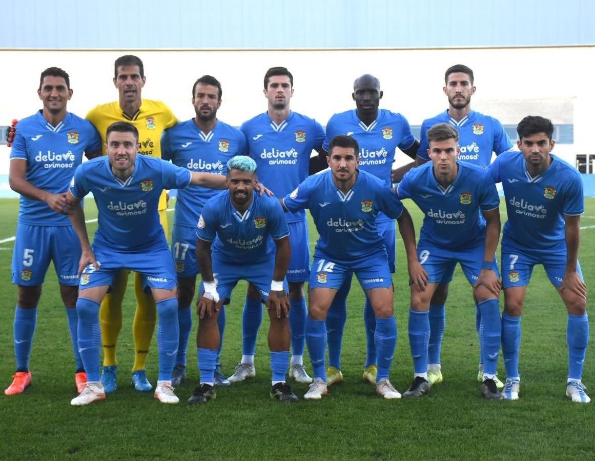 Formación inicial de este año del Fuenlabrada, que se medirá al Coria en Copa.