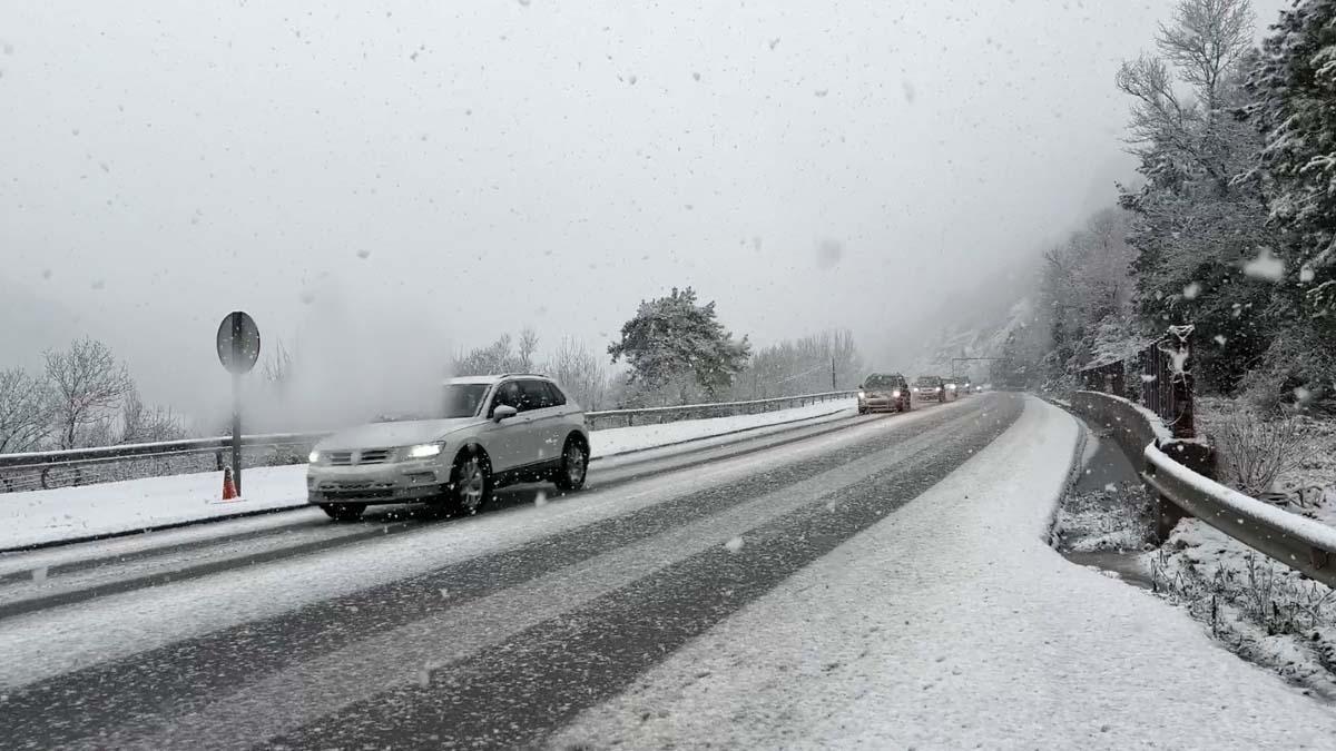 La nieve cae con intensidad en el Pirineo y ya afecta a una treintena de carreteras