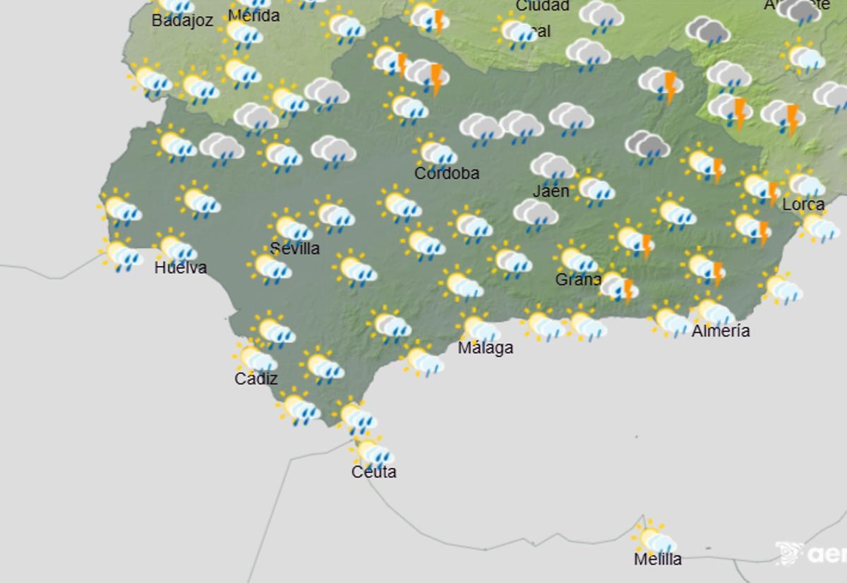 Mapa de la Aemet del domingo 22 de marzo