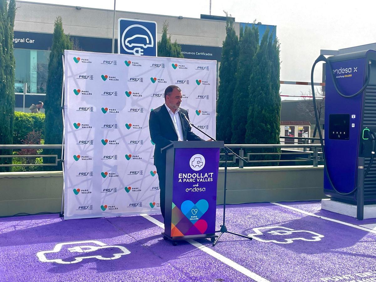 El alcalde Jordi Ballart durante la presentación del nuevo 'hub'