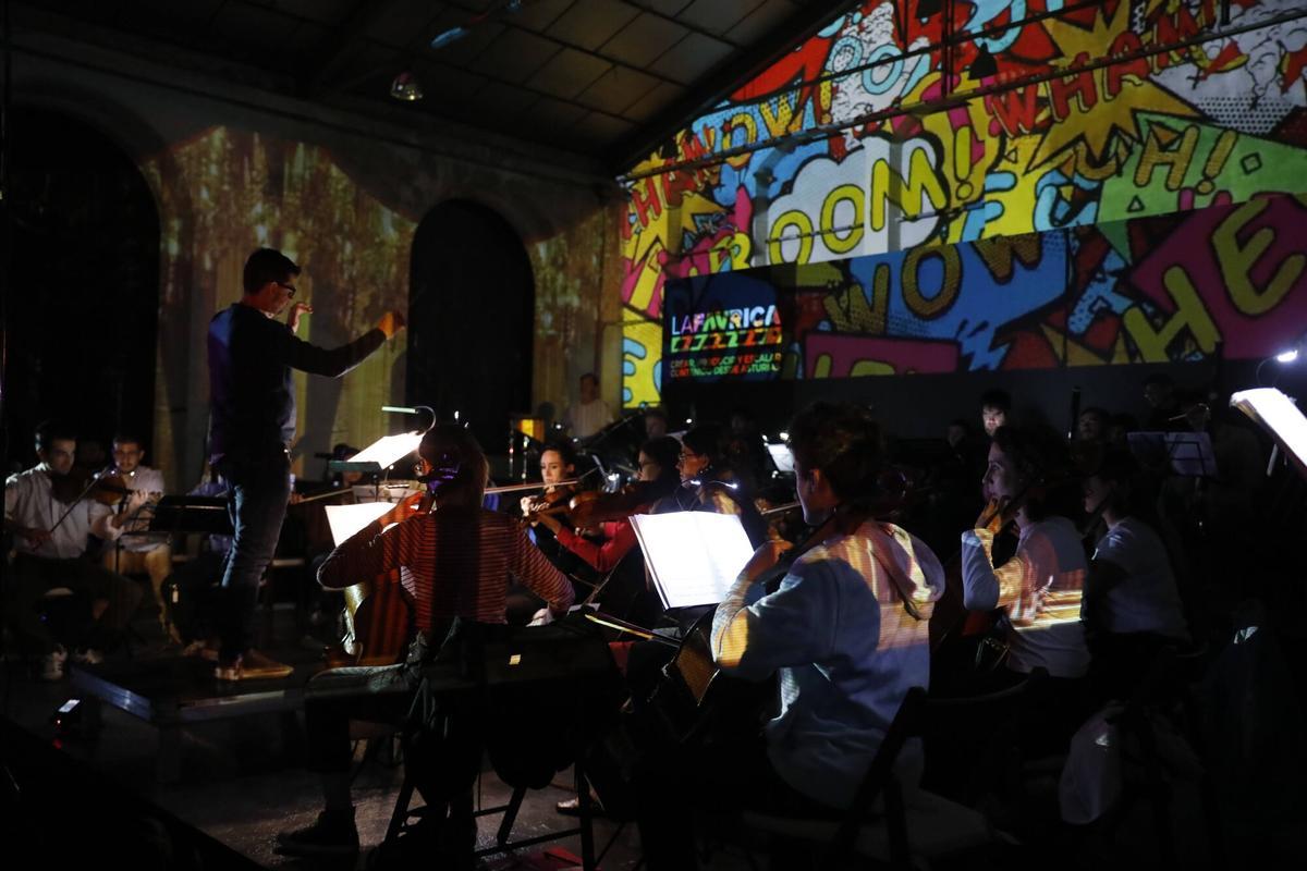 Oviedo. LA FAVRICA. Presentación y ensayo del concierto de banas sonoras del encuentro LA FAVrica, en el marco de la capitalidad Cultural Oviedo. LA FAVRICA. Presentación y ensayo del concierto de banas sonoras del encuentro LA FAVrica, en el marco de la capitalidad Cultural