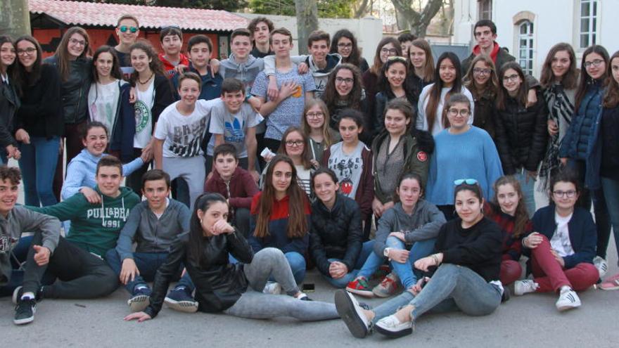 Los alumnos durante su estancia en Carcassonne