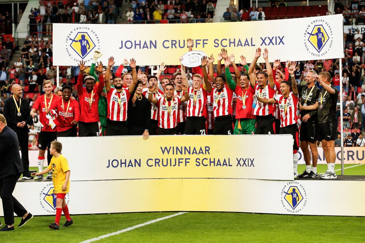 El PSV celebra su título en la reciente Supercopa neerlandesa.