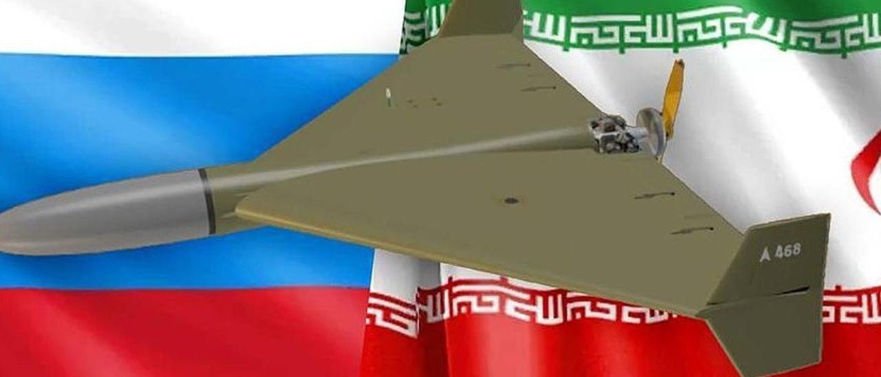 Este es el 'Shaded 136', el dron suicida iraní con el que Rusia ataca en Ucrania.