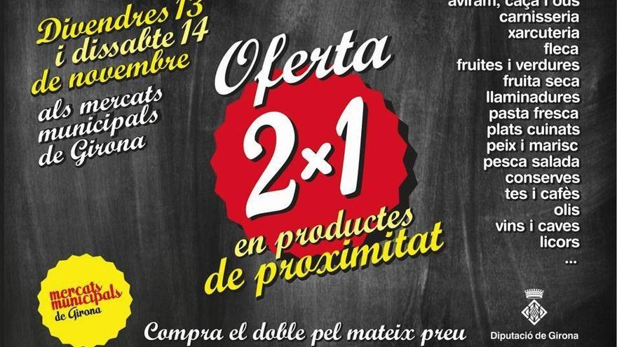 Nou mercats gironins faran un 2x1 amb productes de proximitat