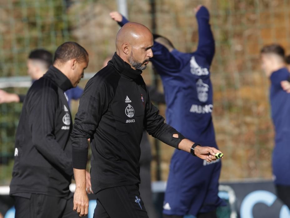 Primera sesión de entrenamiento de Cardoso en A Madroa // R. Grobas