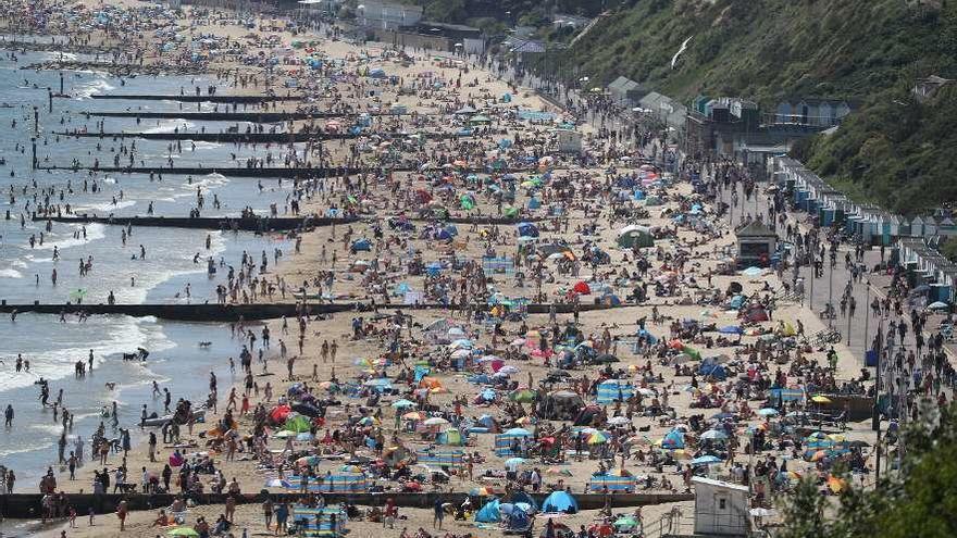 Playa del litoral de Dorset, en el sur de Inglaterra, este último fin de semana.