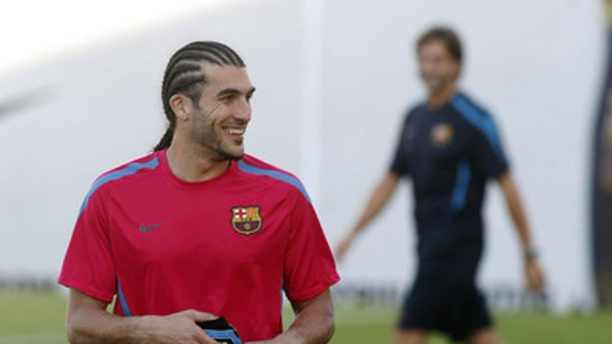 El portero José Manuel Pinto, durante un entrenamiento.