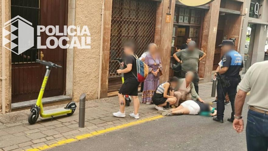 Una mujer sufre un accidente en patinete en Santa Cruz de Tenerife