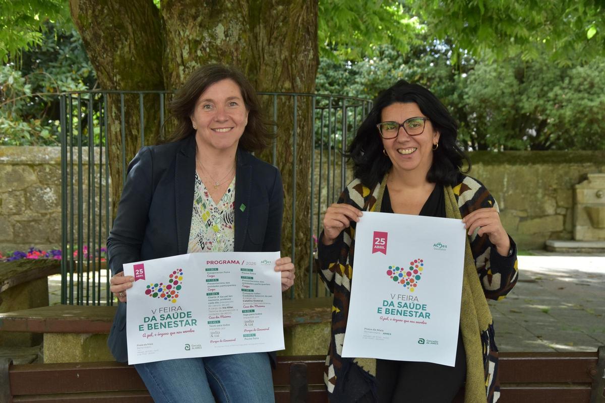 Susana Señorís y Rosana Martínez presentaron la quinta edición de la Feira da Saúde de Ames.
