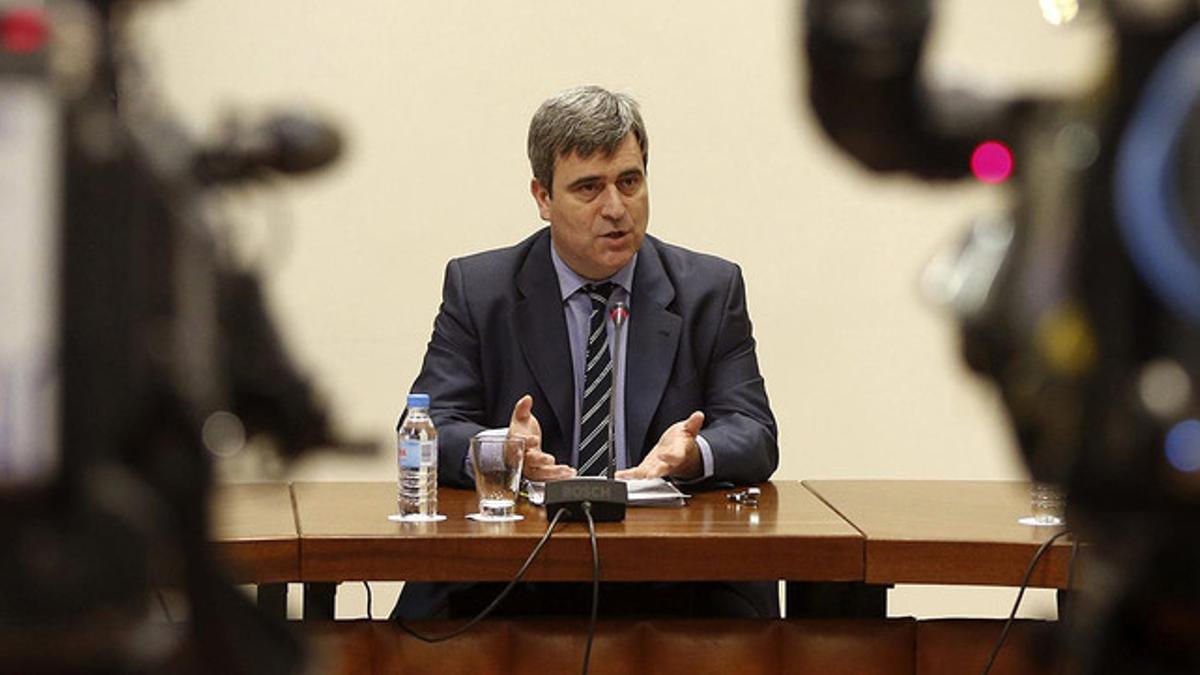 El presidente del Consejo Superior de Deportes, Miguel Cardenal, durante una rueda de prensa