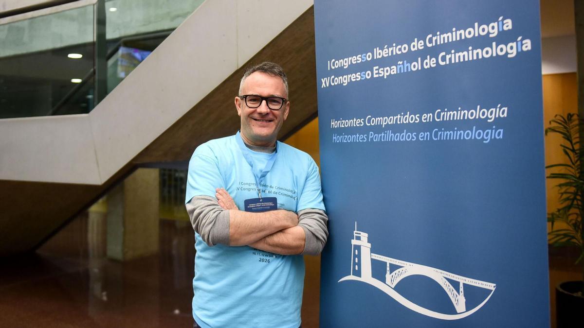 José Ángel Brandariz, na facultade de Dereito da Universidade da Coruña.