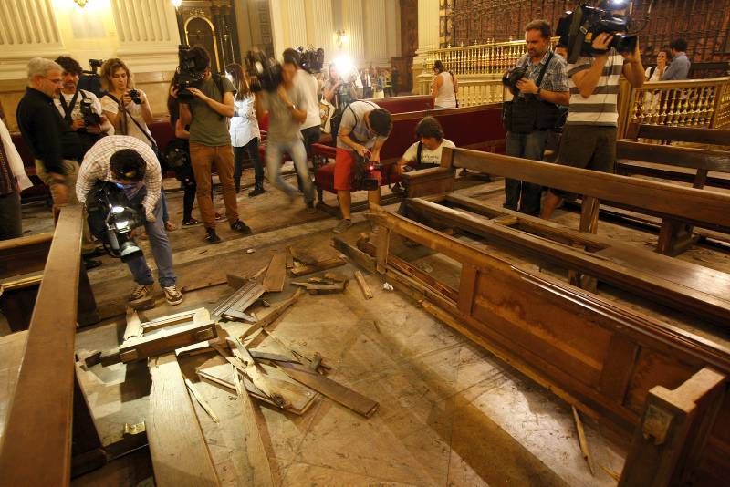 Fotogalería: Explosión en el interior de la basílica del Pilar