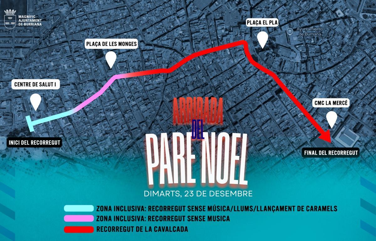 Reocrrido de Papa Noel en Burriana.