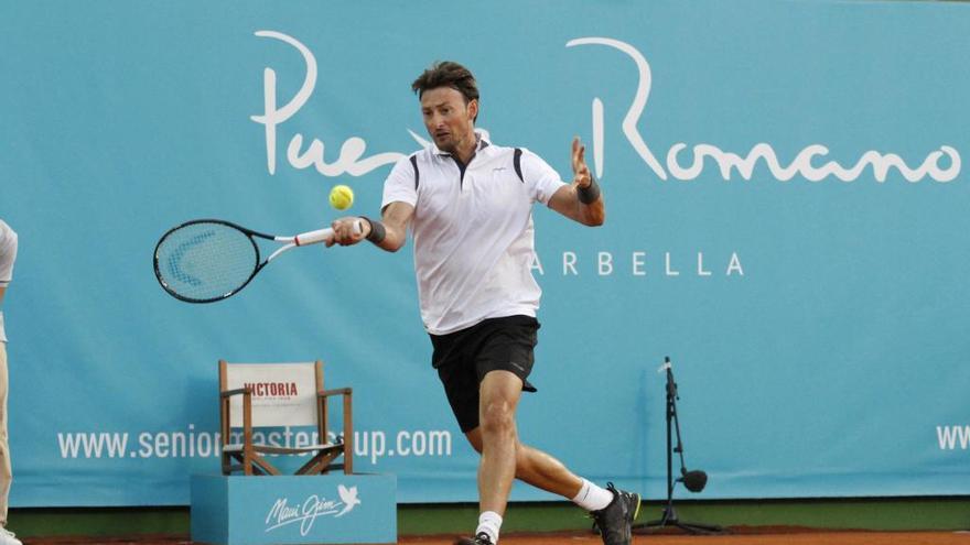 Juan Carlos Ferrero, en acción