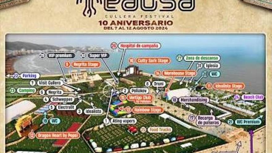 El Medusa 2026 ya tiene mapa: así será la ciudad efímera que ocupará la playa de Cullera