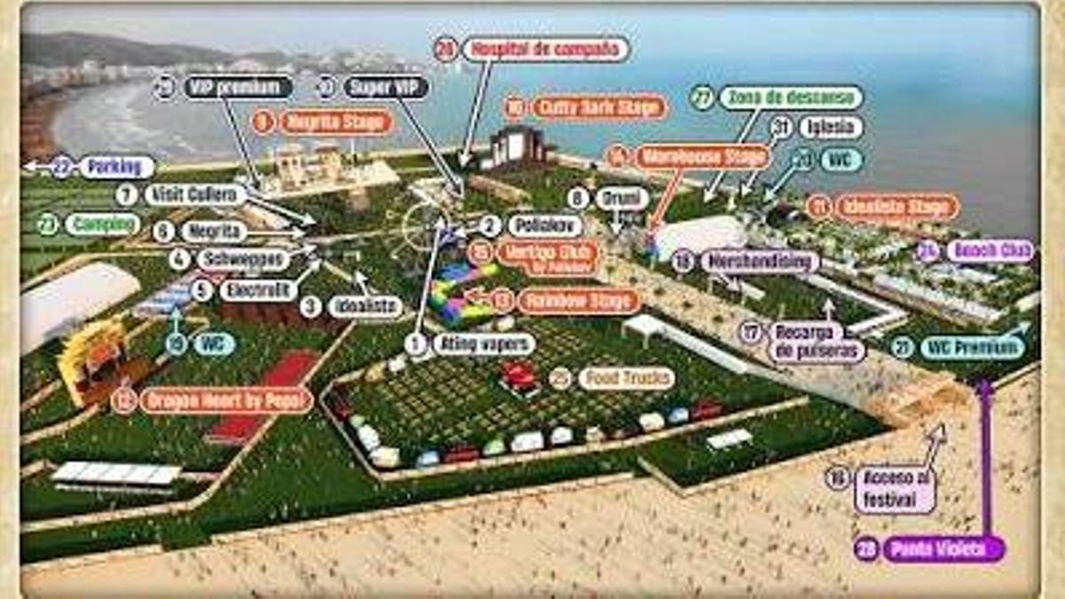 Mapa del Festival Medusa en su edición de 2026.