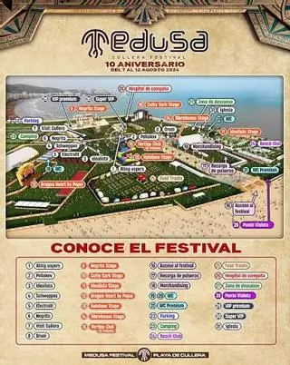 El Medusa 2026 ya tiene mapa: así será la ciudad efímera que ocupará la playa de Cullera