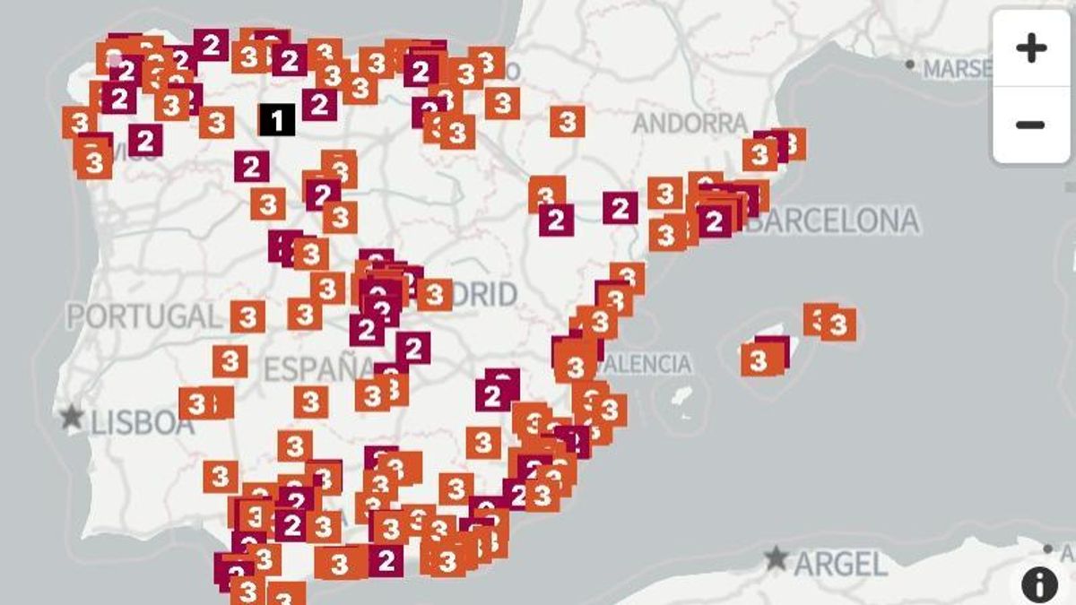 Mapa de los premios del sorteo de Lotería del Niño 2025